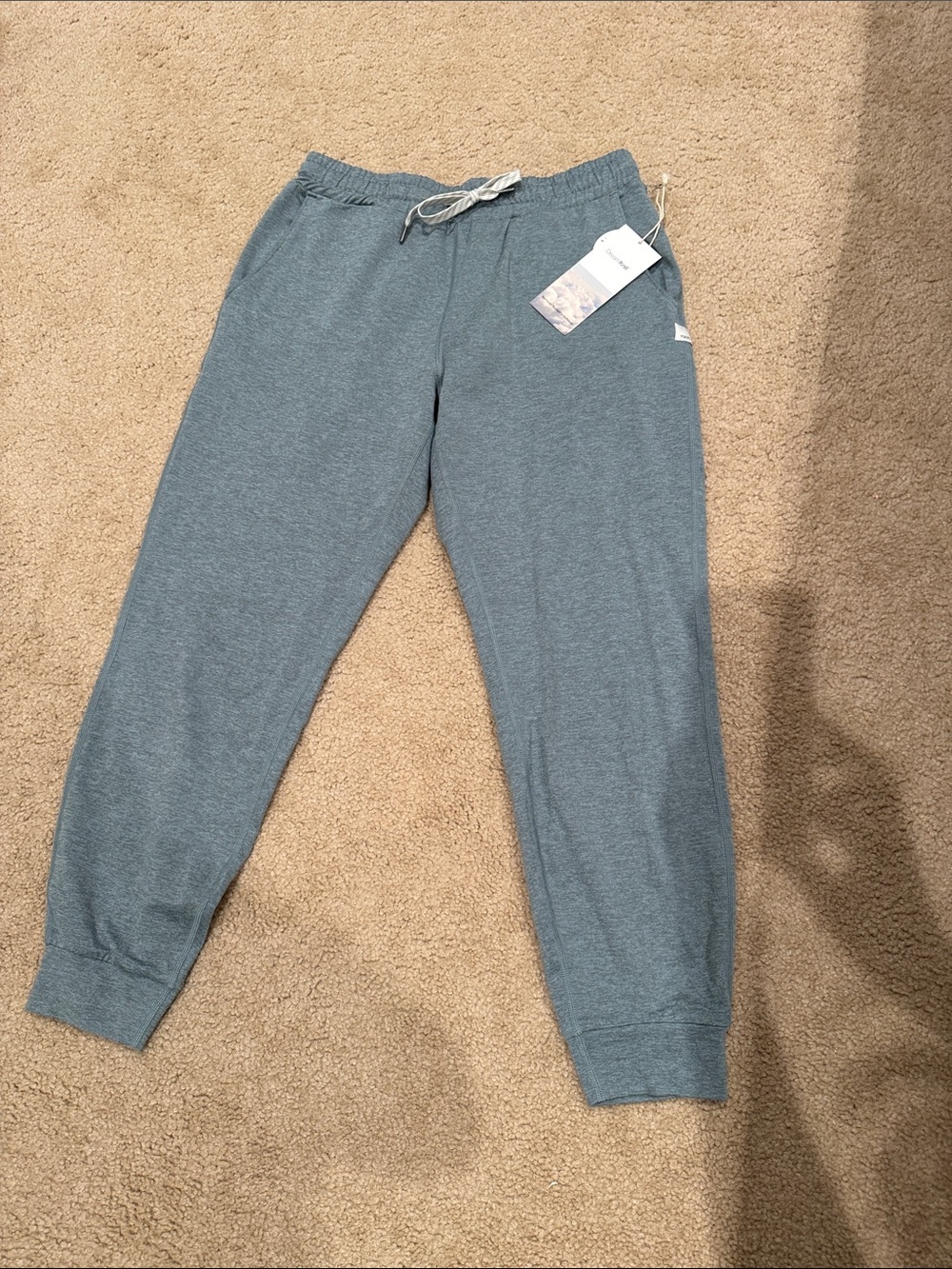 Cozy Heathered Seafoam Jogger Sweatpants size small
